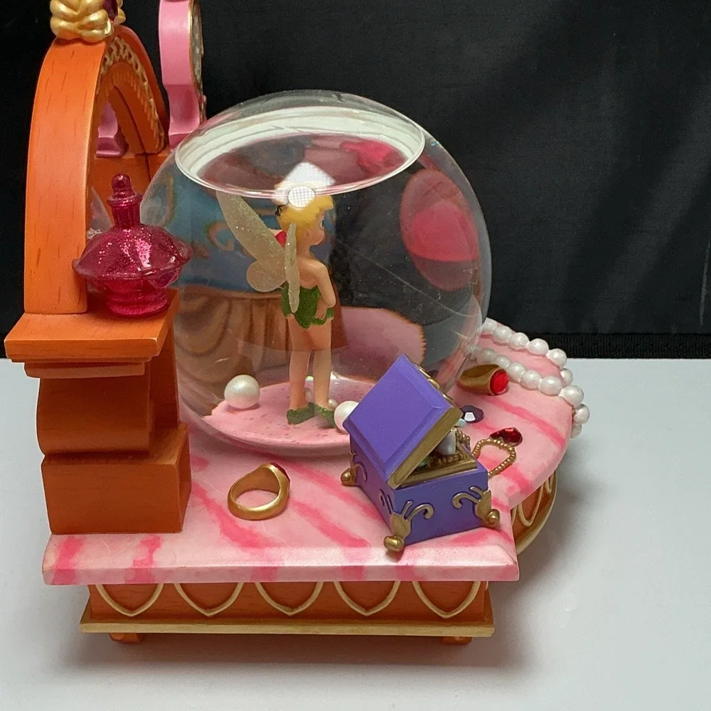 Disney Tinkerbell‎ Snow Globe The Pink Vanity Plays You Can Fly 2002